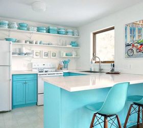 transforme los gabinetes de su cocina sin pintura 11 ideas, Quite las puertas para tener una estanter a abierta