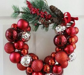 s tired of christmas wreaths try these ideas instead, crafts, wreaths, Hang ornaments on a wire hanger