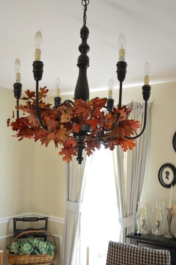 thanksgiving chandelier decor, home decor, lighting