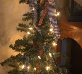 foil homespun candy cane ornaments, christmas decorations, seasonal holiday decor