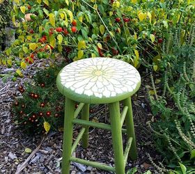 look how adorable this wooden stool is now 