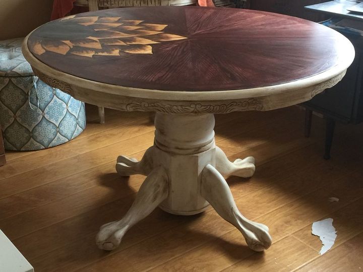 table top trouble makeover, painted furniture