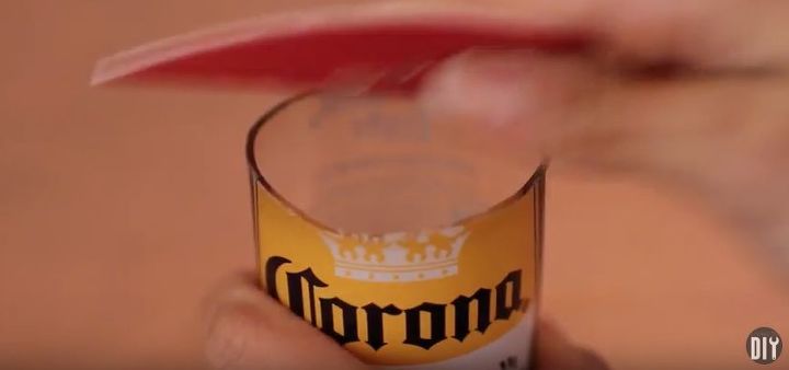 diy beer bottle glass cutting candles