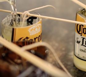 diy beer bottle glass cutting candles