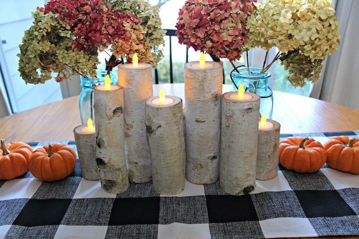rustic branch candles