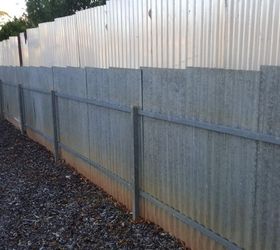 how can i cover up my side fence, My boundary side fence showing my side and the sheet metal my neighbor attached to his sidr so that he didn t have to pay half the cost to replace it