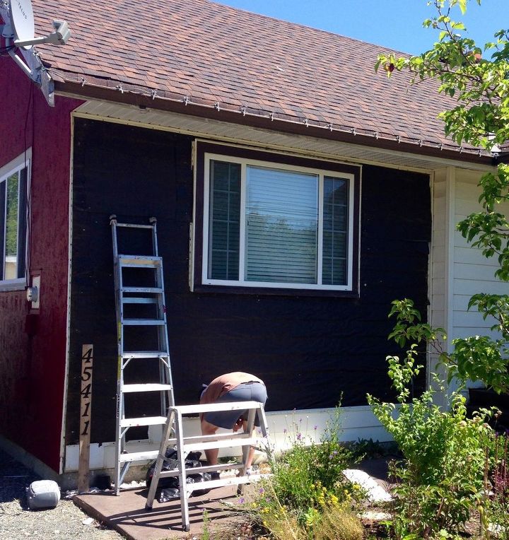 new exterior on an old house, Hmmm dark brown paper