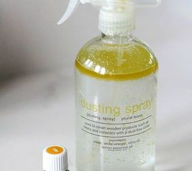 s how to quickly clean your living room before you go to bed, cleaning tips, how to, Or use this homemade dusting spray