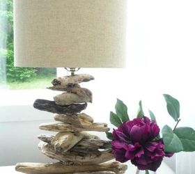 14 blah to beautiful lamp ideas to transform your entire living room, Ap lala con madera a la deriva que no coincida