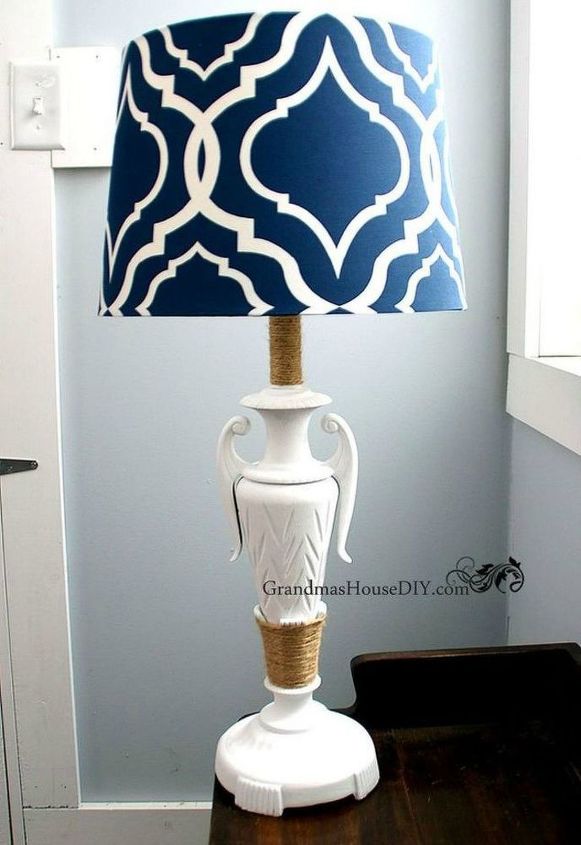 14 blah to beautiful lamp ideas to transform your entire living room, Class it up with white paint