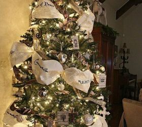 s don t stop at ornaments these tree decorating ideas are even better, christmas decorations, seasonal holiday decor, Wrap around paper ribbon for a fuller effect