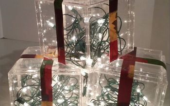 Cajas de luz de decoración navideña fáciles y rápidas de reciclar