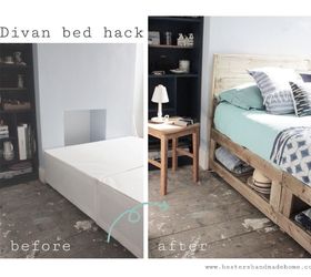 rustic bed hack with storage, storage ideas