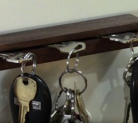 a simple wooden key holder