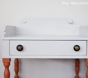 before after color block nightstands, painted furniture