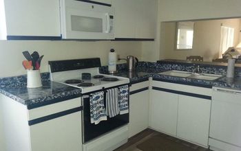 Redo of 70's Kitchen With Oak Strip Cabinets - Under $200!