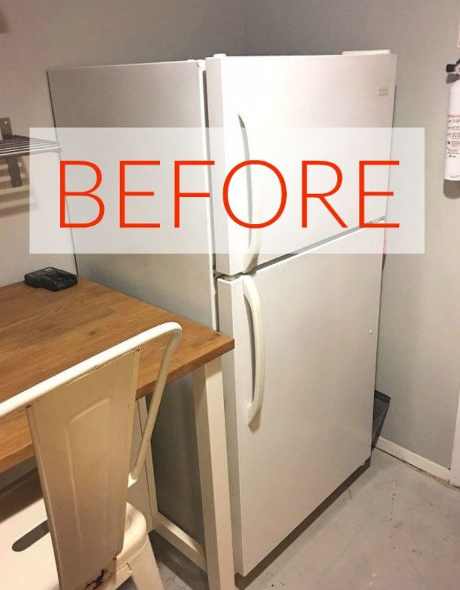 don t buy new appliances these 9 diy hacks are brilliant, Before A standard old white fridge