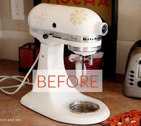 don t buy new appliances these 9 diy hacks are brilliant, Before Your standard white KitchenAid mixer