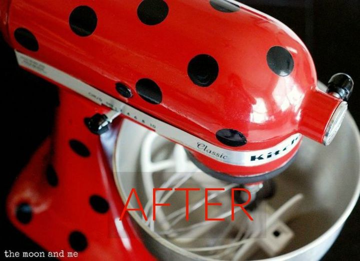 don t buy new appliances these 9 diy hacks are brilliant, After A polka dotted bold mixer