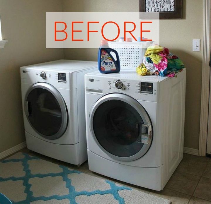 no compres electrodomsticos nuevos estos 9 trucos de bricolaje son brillantes, Antes Una lavadora y secadora aburridas y sencillas