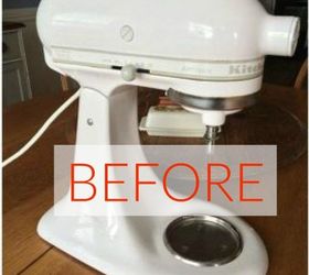 don t buy new appliances these 9 diy hacks are brilliant, Before An old white mixer that everyone has