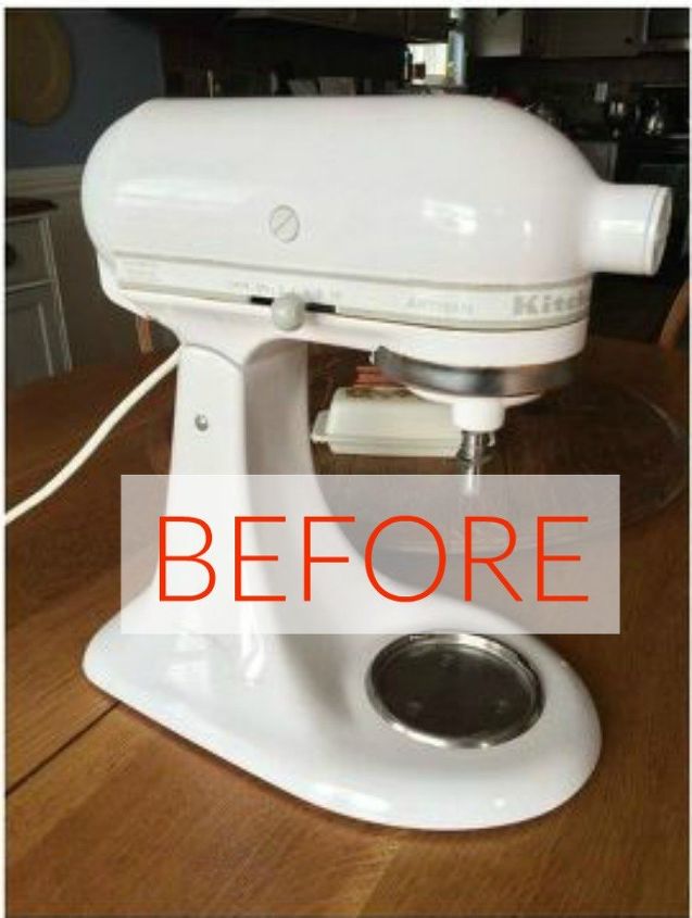 don t buy new appliances these 9 diy hacks are brilliant, Before An old white mixer that everyone has