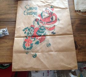 paper sack christmas art and diy frame, crafts
