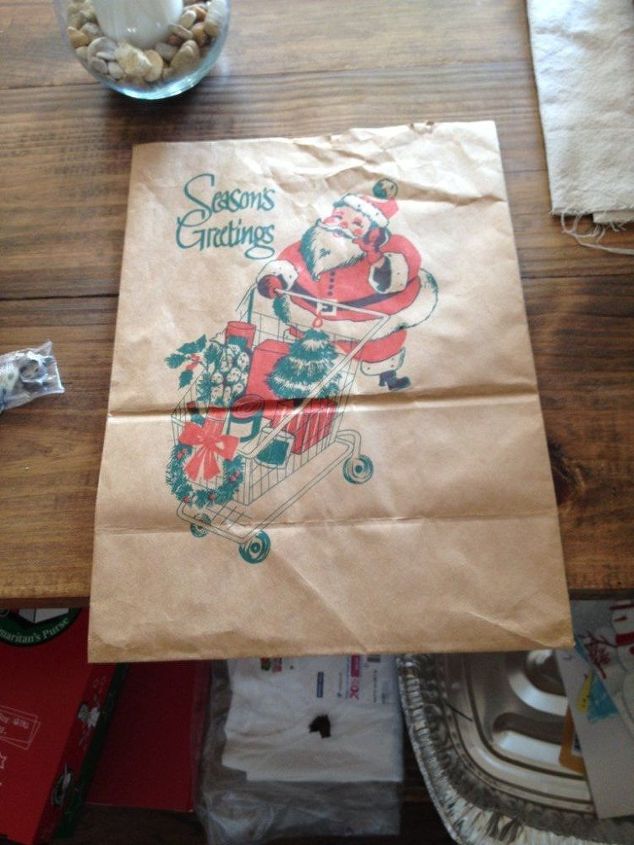 paper sack christmas art and diy frame, crafts
