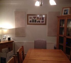 q dining room help , dining room ideas, Boards made from mDF and wallpaper