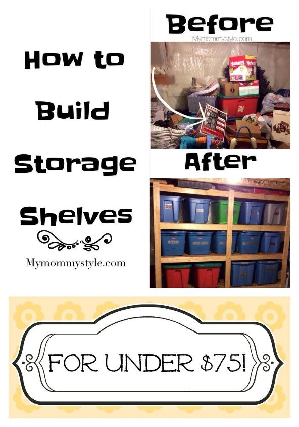 how to make storage shelves for under 75, how to, shelving ideas, storage ideas