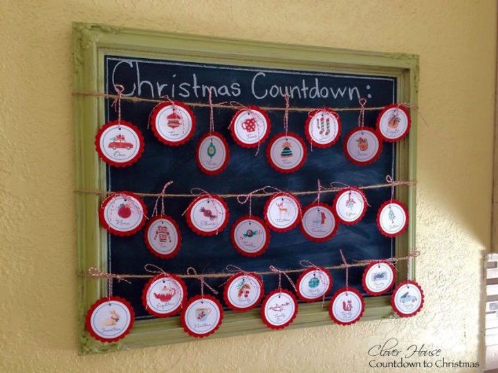 s 25 advent calendar ideas that are so cute, This quick twine and chalkboard one