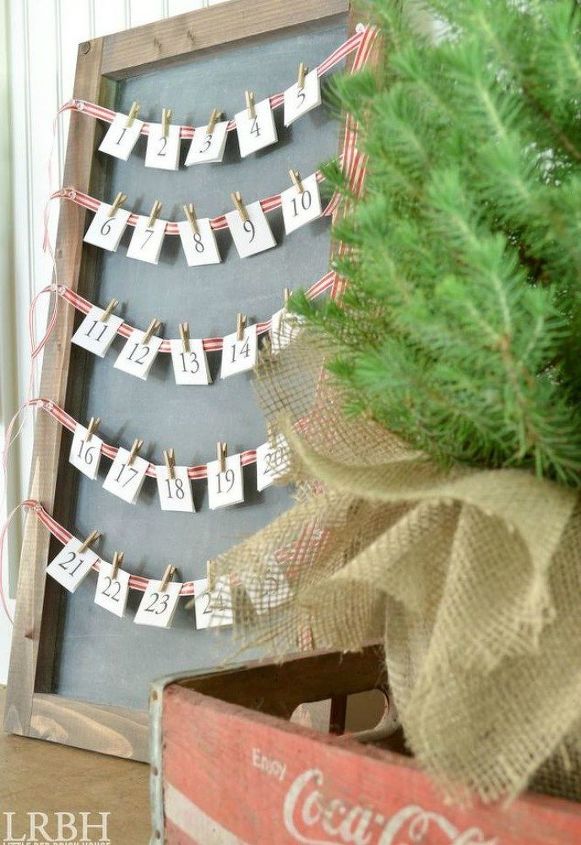 s 25 advent calendar ideas that are so cute, Or this chalkboard one with X mas activities
