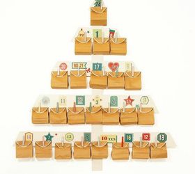 s 25 advent calendar ideas that are so cute, This wall one with brown paper bags