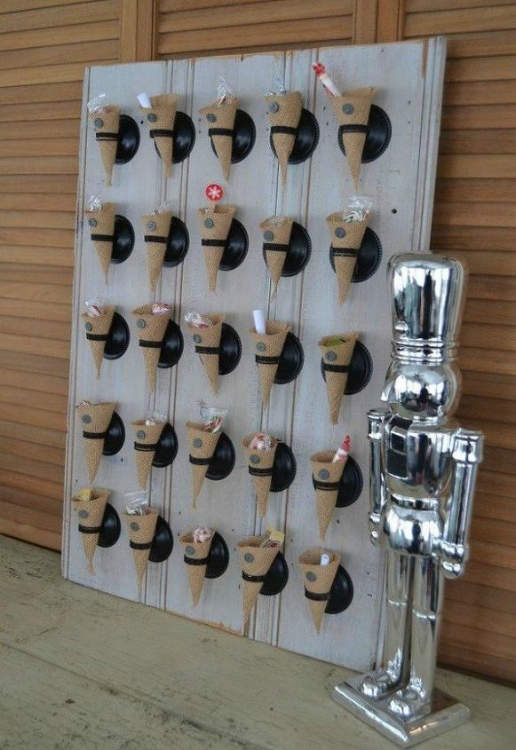 s 25 advent calendar ideas that are so cute, This burlap cone one filled with goodies