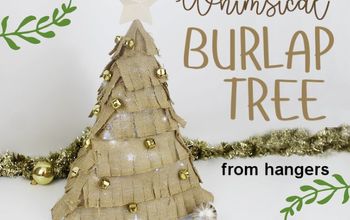 Burlap Tree From 6 Hangers