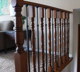 stair railing makeover diy baluster, stairs