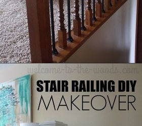 stair railing makeover diy baluster, stairs