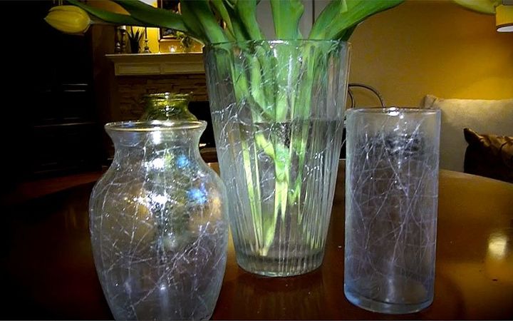 diy crackled glass look