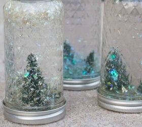 s let it snow with these 12 winter decorating ideas, Create your own snow globes with glitter