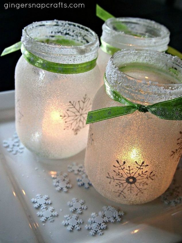 s let it snow with these 12 winter decorating ideas, Make your own snow white luminaries