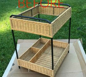 make wicker trendy again with these brilliant ideas, Before An ugly old wicker cart