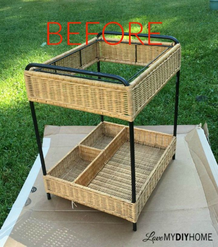 make wicker trendy again with these brilliant ideas, Before An ugly old wicker cart