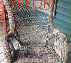 make wicker trendy again with these brilliant ideas, Before An old and dirty wicker rocking chair