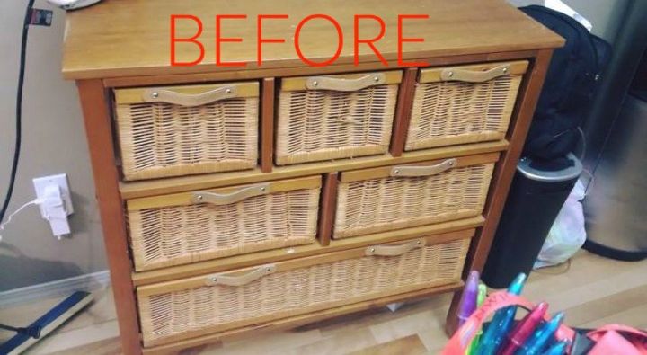 make wicker trendy again with these brilliant ideas, Before An outdated wicker storage hutch