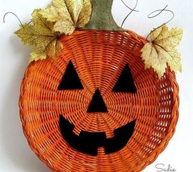 make wicker trendy again with these brilliant ideas, After An adorable jack o lantern wreath