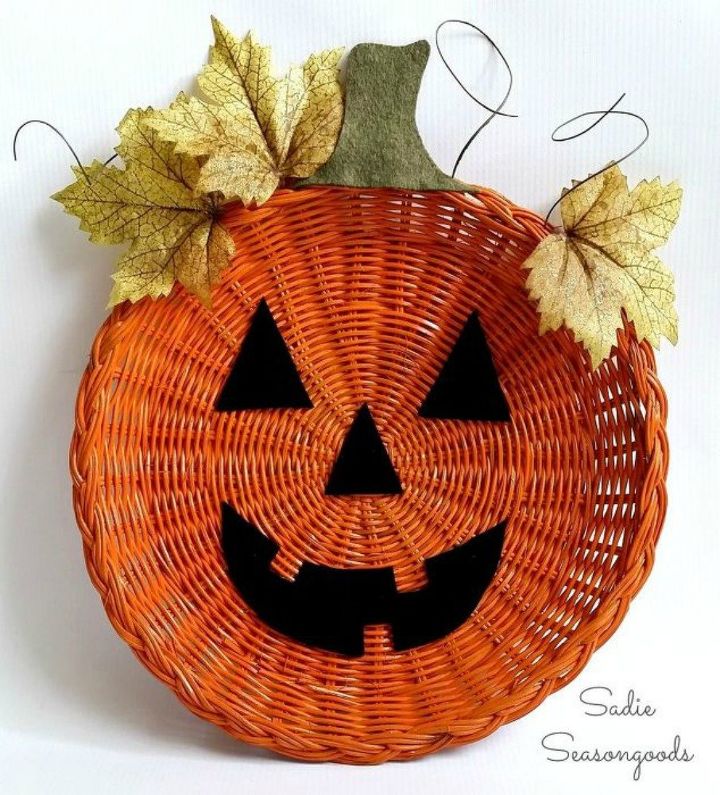 make wicker trendy again with these brilliant ideas, After An adorable jack o lantern wreath