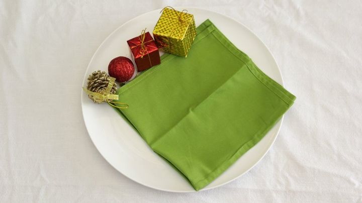 servilletas para la cena del arbol de navidad