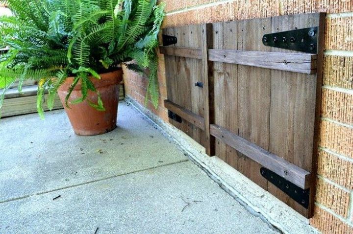s you never thought of using an old fence like this 12 ideas , fences, As a lovley shutter for your basement window