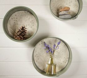 don t throw out that old cake pan before you see these 11 ideas, Hang it as a floating shelf