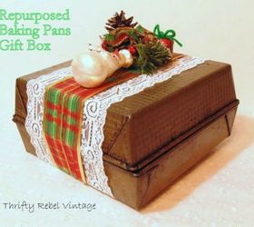 don t throw out that old cake pan before you see these 11 ideas, Turn it into a shabby gift box